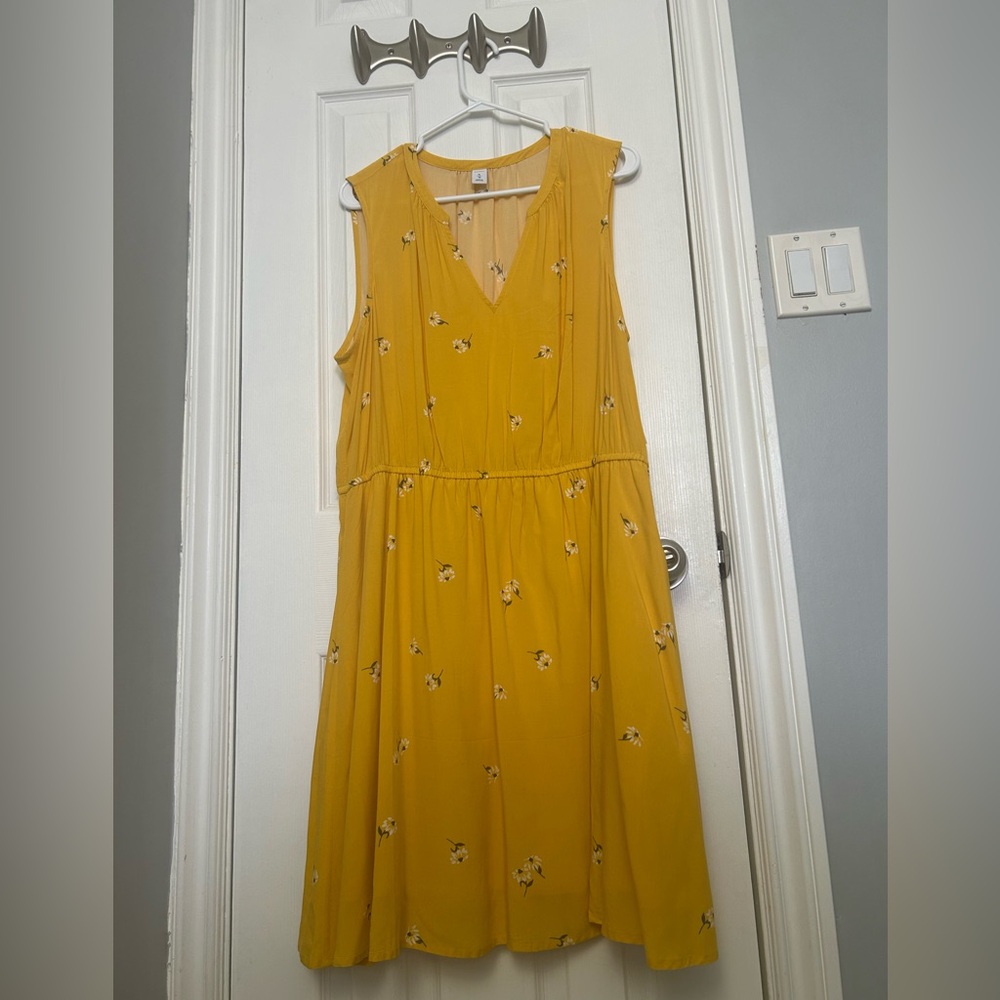 Old Navy Dress - Yellow with White Flowers